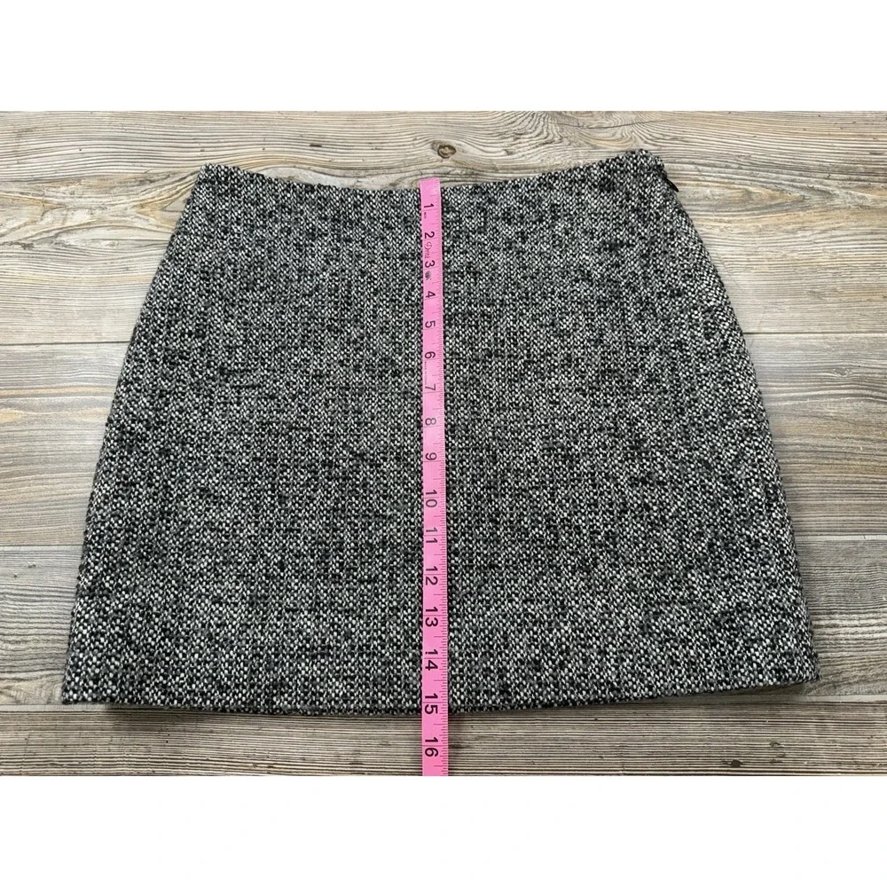 J. Crew Grey Wool Blend Tweed Mini Skirt Preppy Academia Office Women's Size 2